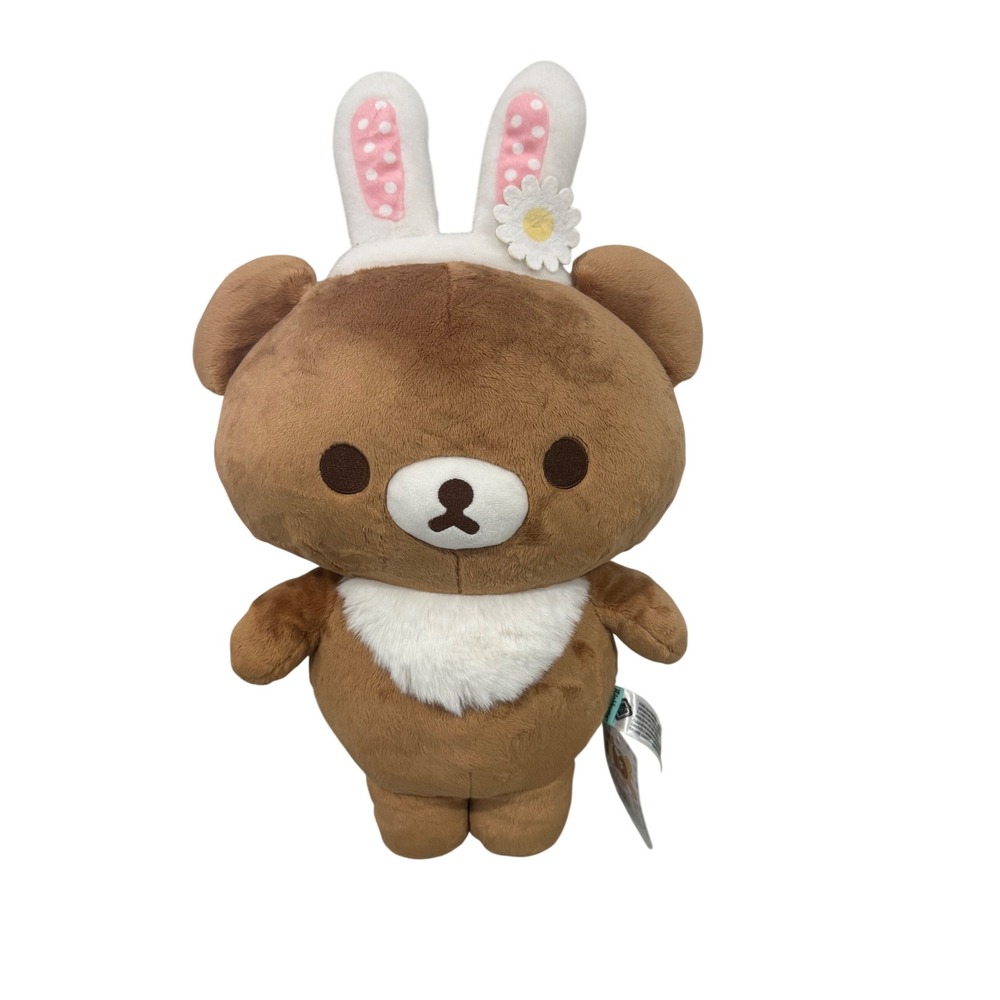 Rilakkuma Chairoikoguma Bunny 20" Plush San-X Easter Bear Brown